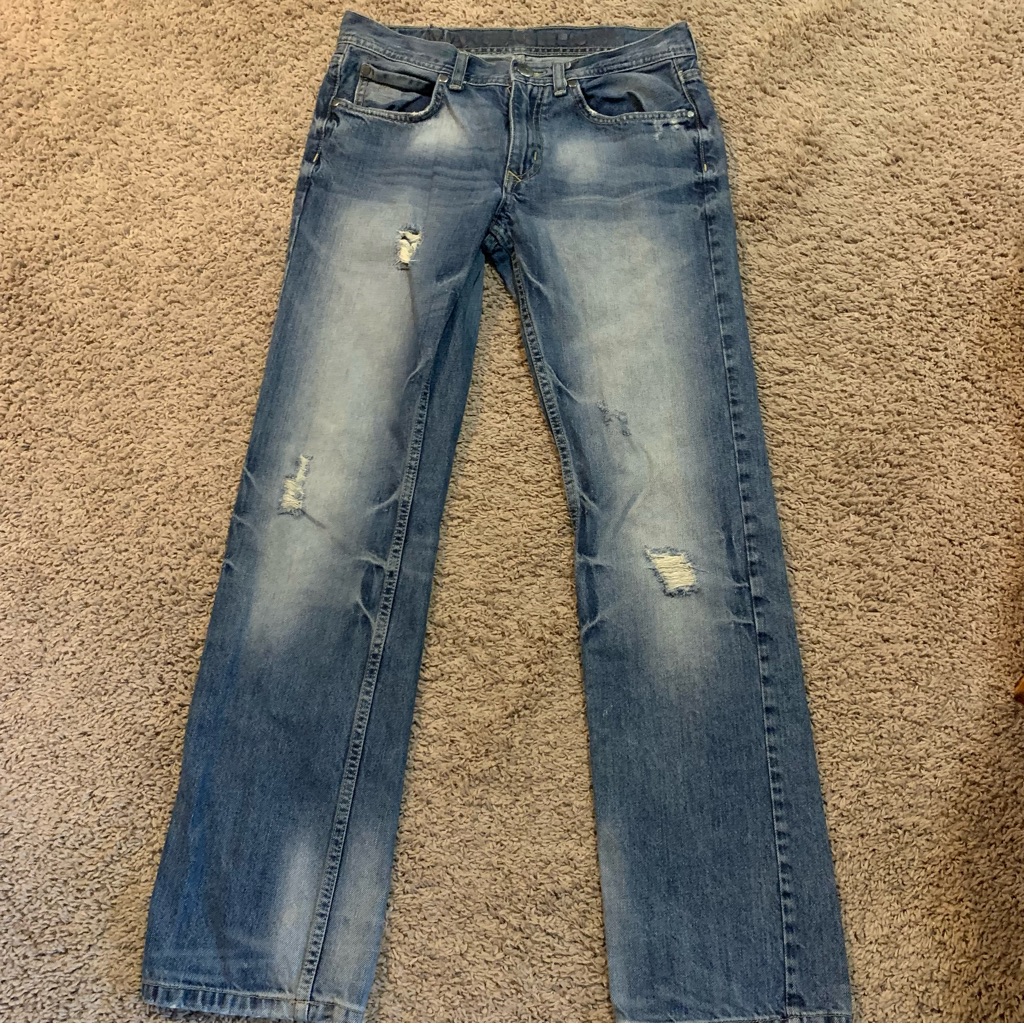 Mark Anthony Distressed Slim Jeans 29 X 32